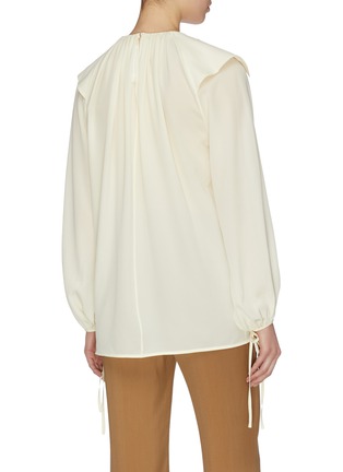 Back View - Click To Enlarge - VICTORIA BECKHAM - 70's style yoke blouse