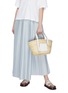 Figure View - Click To Enlarge - LOEWE - 'BASKET' LEATHER PANEL WOVEN BAG