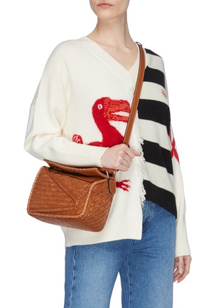 Front View - Click To Enlarge - LOEWE - 'Puzzle' woven small leather bag
