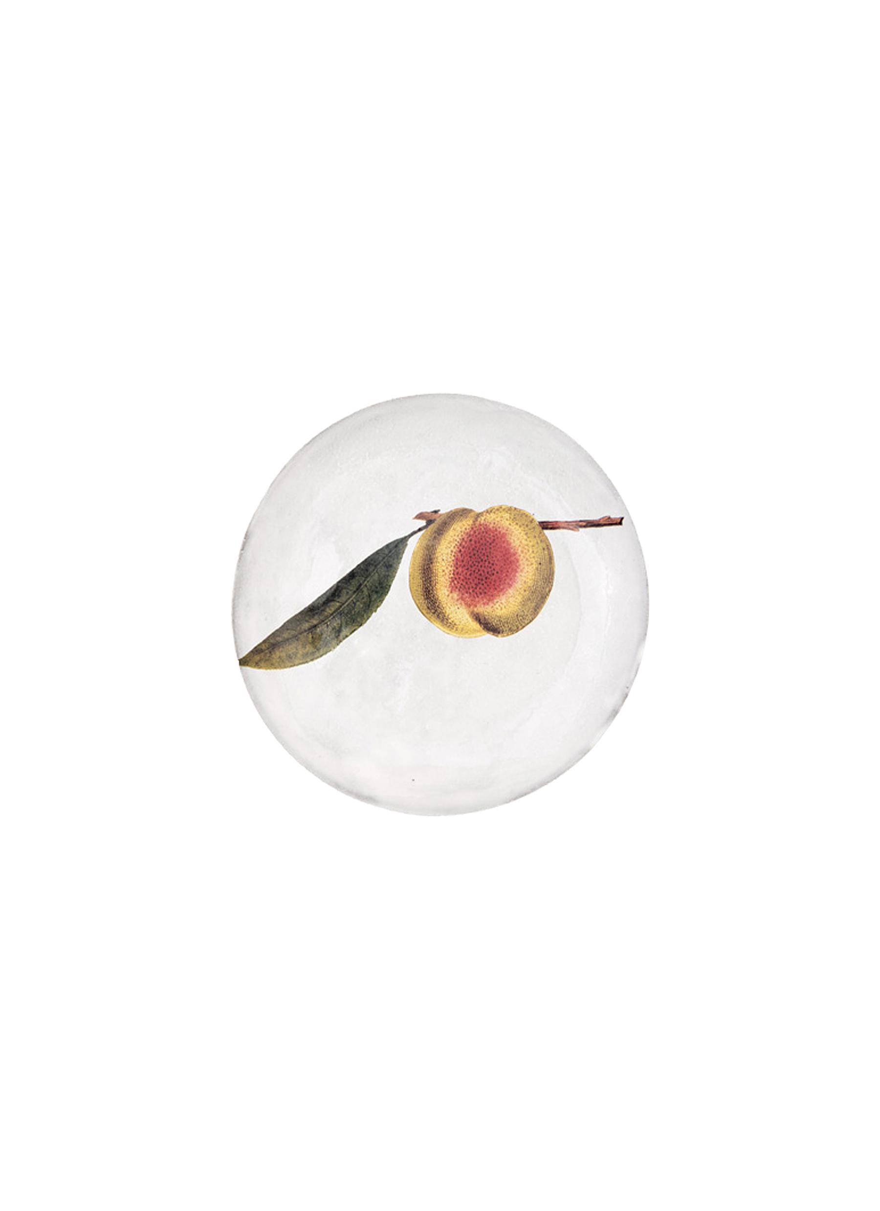 x John Derian Peach Graphic Plate