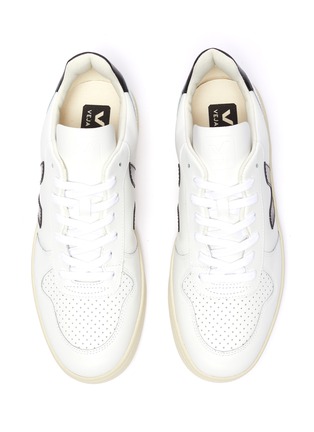 Detail View - Click To Enlarge - VEJA - V-10' perforated leather sneakers