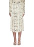 Main View - Click To Enlarge - VICTORIA BECKHAM - Scribble print front drape belted skirt