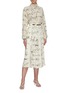 Figure View - Click To Enlarge - VICTORIA BECKHAM - Scribble print front drape belted skirt