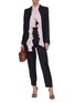Figure View - Click To Enlarge - VICTORIA BECKHAM - Frill scarf silk blouse