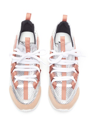 Detail View - Click To Enlarge - PIERRE HARDY - 'Trek Comet' metallic sneakers