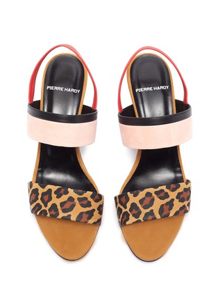 Detail View - Click To Enlarge - PIERRE HARDY - 'Alpha Party' leopard print suede leather sandals