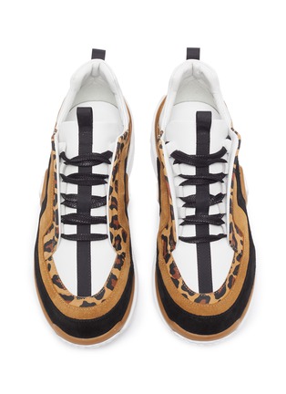 Detail View - Click To Enlarge - PIERRE HARDY - 'Vibe' leopard trim sneakers