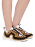Figure View - Click To Enlarge - PIERRE HARDY - 'Vibe' leopard trim sneakers