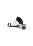  - PIERRE HARDY - 'V Linea' contrast toe ring leather sandals