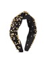 Figure View - Click To Enlarge - LELE SADOUGHI - 'Jet' glass crystal stud knot velvet headband