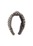 Figure View - Click To Enlarge - LELE SADOUGHI - 'Graphite' faux pearl embellished knot velvet headband