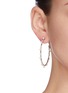 Figure View - Click To Enlarge - CZ BY KENNETH JAY LANE - Mini Cubic Zirconia Pearl Hoop Earrings