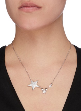 Figure View - Click To Enlarge - CZ BY KENNETH JAY LANE - Cubic Zirconia Multi Star Necklace