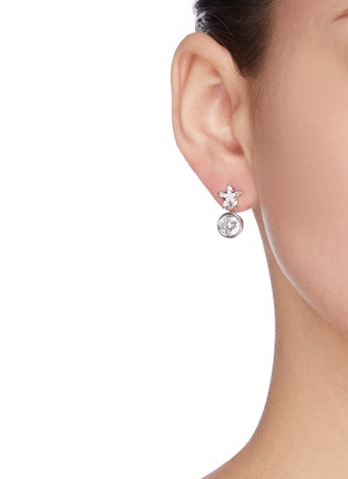 Figure View - Click To Enlarge - CZ BY KENNETH JAY LANE - Mini Cubic Zirconia Star Drop Earrings