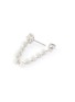 Detail View - Click To Enlarge - CZ BY KENNETH JAY LANE - Mini Cubic Zirconia Pearl Chain Hoop Earrings