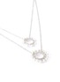 Detail View - Click To Enlarge - CZ BY KENNETH JAY LANE - Cubic Zirconia Pearl Burst Circle Double Layer Necklace