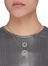 Figure View - Click To Enlarge - CZ BY KENNETH JAY LANE - Cubic Zirconia Pearl Burst Circle Double Layer Necklace