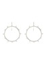 Main View - Click To Enlarge - CZ BY KENNETH JAY LANE - Mini Cubic Zirconia Pearl Front Hoop Earrings