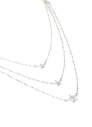 Detail View - Click To Enlarge - CZ BY KENNETH JAY LANE - Three Layer Star Pavé Necklace