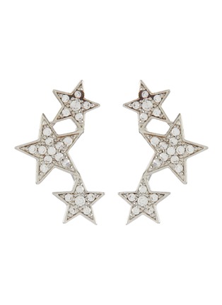 Main View - Click To Enlarge - CZ BY KENNETH JAY LANE - Mini Cubic Zirconia Star Pavé Crawler Earrings