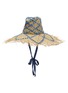 Main View - Click To Enlarge - LAURENCE & CHICO - Weaved denim straw floppy hat