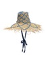 Figure View - Click To Enlarge - LAURENCE & CHICO - Weaved denim straw floppy hat