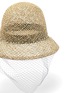 Detail View - Click To Enlarge - LAURENCE & CHICO - Pearl veil embellished straw bucket hat