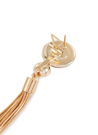 Detail View - Click To Enlarge - ANTON HEUNIS - 'Omega' disc tassel drop earrings