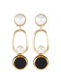 Main View - Click To Enlarge - ANTON HEUNIS - 'Omega' faux pearl disk link earrings