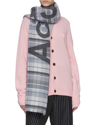 Figure View - Click To Enlarge - ACNE STUDIOS - Check wool scarf