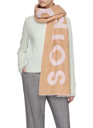 Figure View - Click To Enlarge - ACNE STUDIOS - Logo wool blend scarf