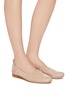 Figure View - Click To Enlarge - RODO - 'HIGH THROAT' NAPPA LEATHER FLATS