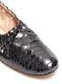 Detail View - Click To Enlarge - RODO - 'HIGH THROAT' PYTHON LEATHER FLATS