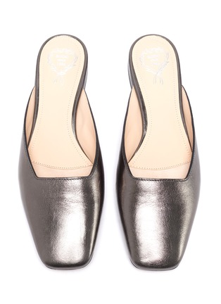 Detail View - Click To Enlarge - RODO - Metallic leather mules