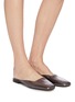 Figure View - Click To Enlarge - RODO - Metallic leather mules