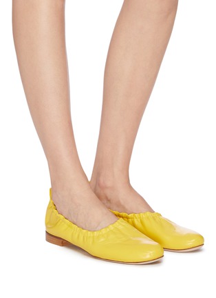 Figure View - Click To Enlarge - RODO - 'HIGH THROAT' NAPPA LEATHER FLATS