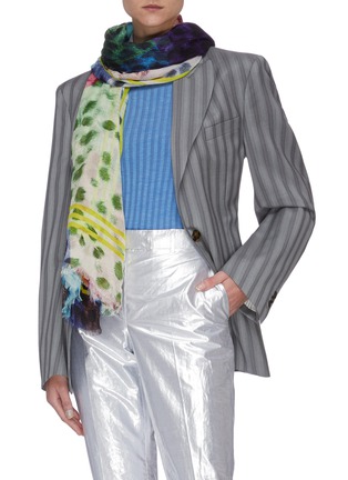 Figure View - Click To Enlarge - FRANCO FERRARI - 'Danao' multi dot contrast stripe scarf
