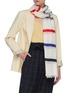 Figure View - Click To Enlarge - FRANCO FERRARI - 'Daiquiri' contrast stripe scarf