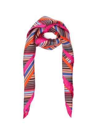 Main View - Click To Enlarge - FRANCO FERRARI - 'Twill Seta' stripe silk scarf