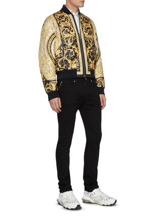 Figure View - Click To Enlarge - VERSACE - Baroque embroidered jeans