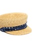 Detail View - Click To Enlarge - MAISON MICHEL - 'Abby' polka dot ribbon straw baker boy cap
