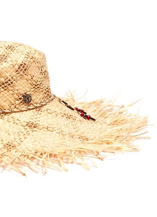 Detail View - Click To Enlarge - MAISON MICHEL - 'Ursula' rafia straw capeline hat