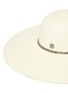 Detail View - Click To Enlarge - MAISON MICHEL - 'Blanche' strass embellished herringbone straw hat