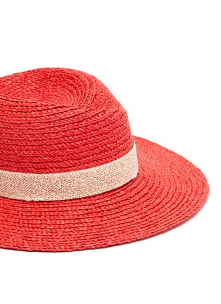 Detail View - Click To Enlarge - MAISON MICHEL - 'Virginie' straw trilby fedora hat