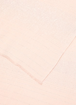 Detail View - Click To Enlarge - JANAVI - Shimmer stripe merino wool scarf