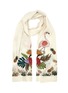 Main View - Click To Enlarge - JANAVI - Tropical embroidered cashmere scarf