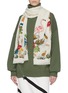 Figure View - Click To Enlarge - JANAVI - Tropical embroidered cashmere scarf