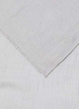Detail View - Click To Enlarge - JANAVI - 'Dobby' stripe woven merino wool scarf