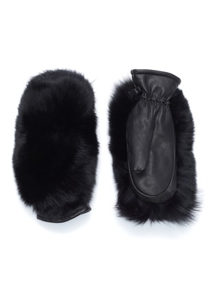 Main View - Click To Enlarge - GOLDBERGH - 'Hando' fur leather mittens