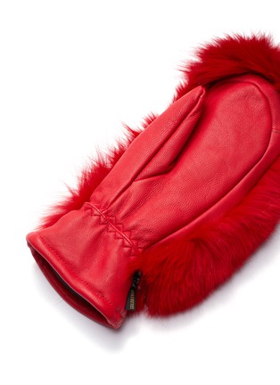 Detail View - Click To Enlarge - GOLDBERGH - 'Hando' fur leather mittens